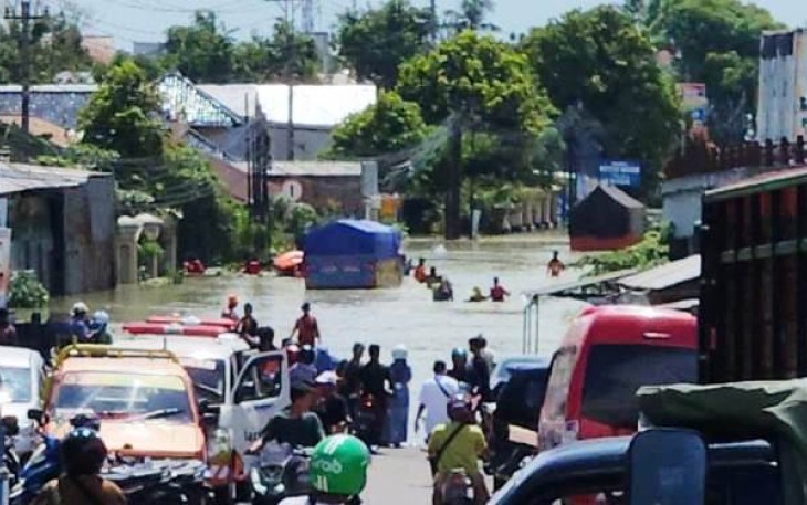 Kondisi banjir diwilayah Kabupaten Demak
