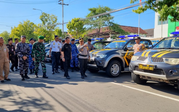 Dandim 0801/Pacitan Hadir Dalam Gelar Pasukan Operasi Kepolisian Kewilayahan Patuh Semeru Tahun 2024