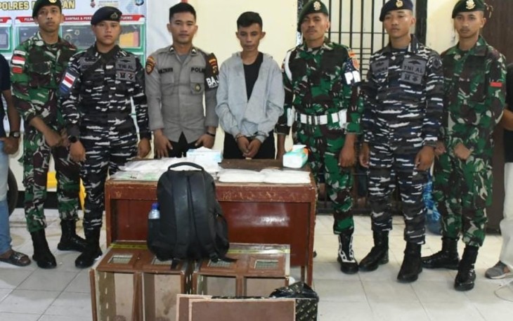 TNI AL dan Tim Gabungan Gagalkan Peredaran Sabu Seberat 2,44 Kg dan 201 Butir Ekstasi dari Malaysia 