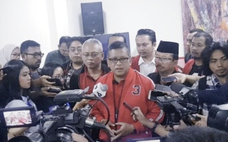 Sekretaris Tim Pemenangan Nasional (TPN) Ganjar-Mahfud, Hasto Kristiyanto dalam keterangan pada Minggu (7/1/2024).