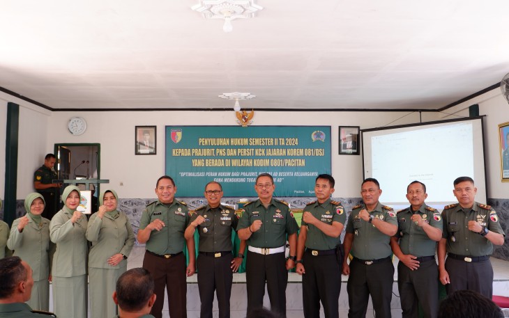 Penyuluhan Hukum Semester II Tahun 2024 Kodim 0801/Pacitan