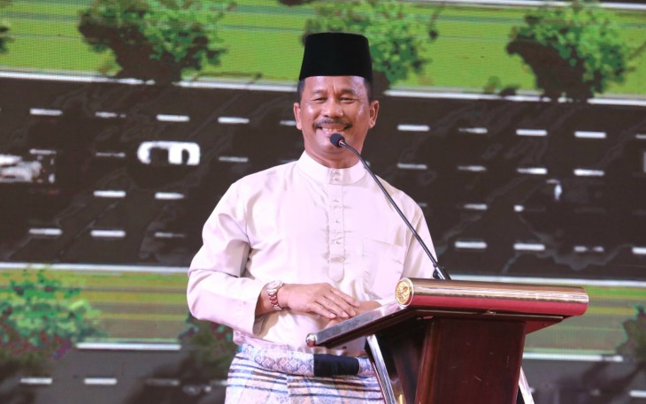Kepala BP Batam, Muhammad Rudi saat menghadiri perayaan HUT ke 20 PT. Cladtek Bi-Metal Manufacturing (Cladtek) di Ballroom Swissbell Hotel, Selasa, (6/2/2024).