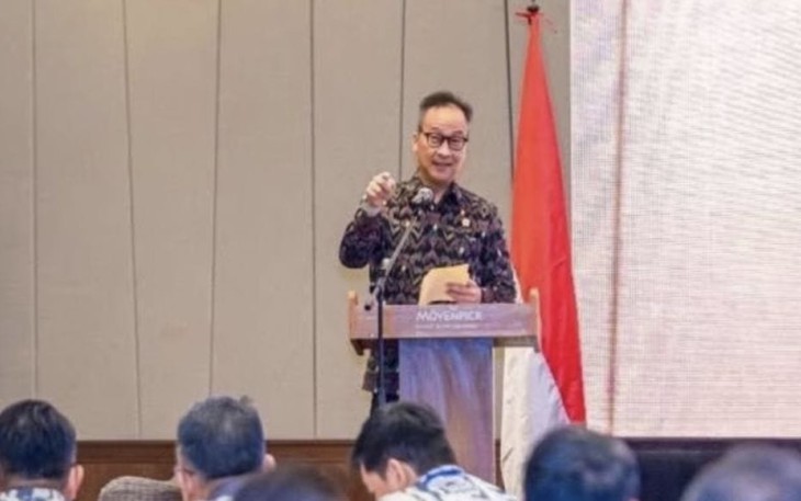 Menteri Perindustrian Agus Gumiwang Kartasasmita di Jakarta, Selasa (2/1).