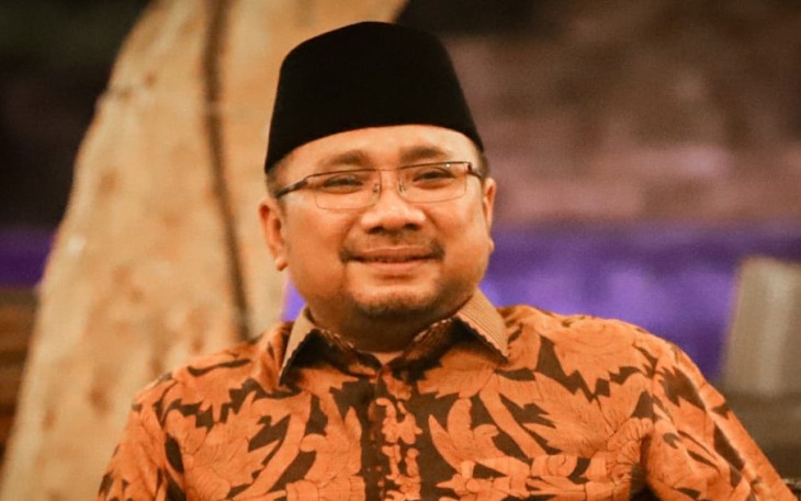 Menag Yaqut Cholil Qoumas di Jakarta, Jumat (9/2/2024).
