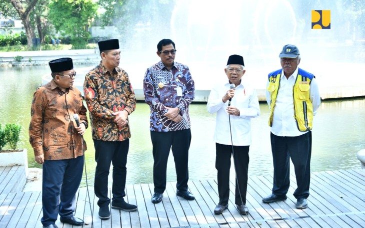 Wapres Ma'ruf Amin Resmikan Penataan Taman Balekambang Surakarta