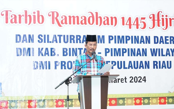 Kepala BP Batam sekaligus Ketua DMI Provinsi Kepri, H. Muhammad Rudi saat menghadiri kegiatan "Tarhib Ramadan 1445 Hijriah" yang berlangsung di Kabupaten Bintan, Senin (11/3/2024) lalu.