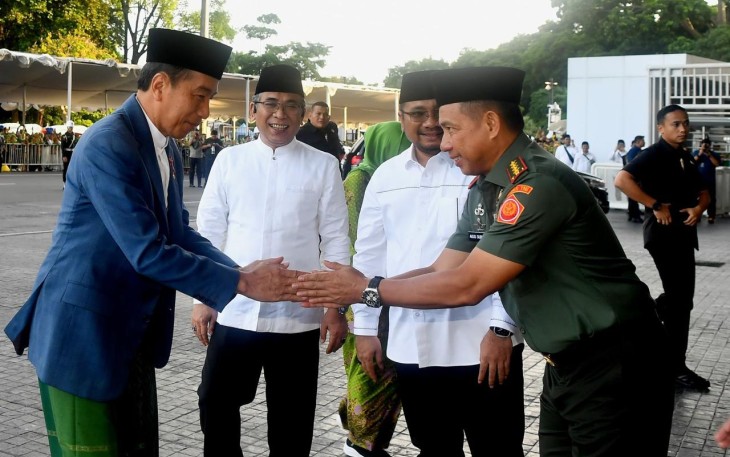 Panglima TNI saat Dampingi Presiden RI Hadiri Harlah ke-101 Nahdlatul Ulama dan Muslimat NU ke-78