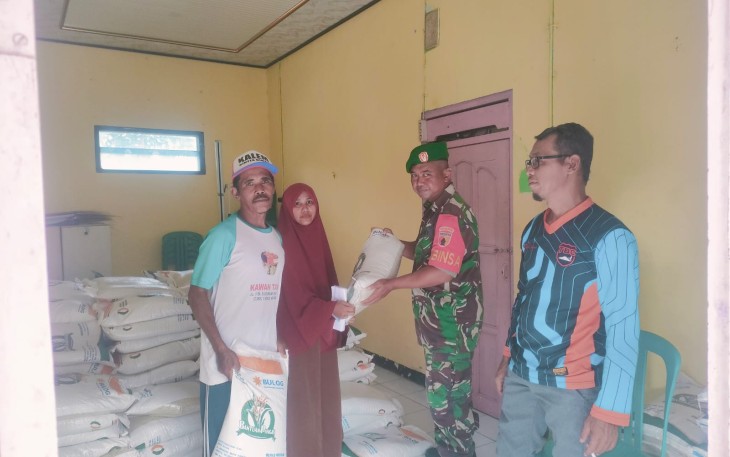 Pendampingan bantuan beras pemerintah di wilayah desa binaan 