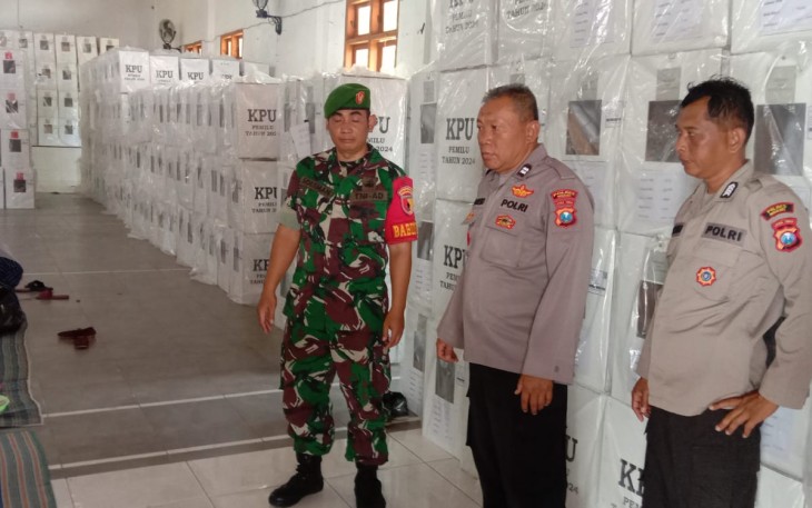 Pengamanan Kotak Suara Pemilu di PPK Kecamatan, Sabtu (17/2)