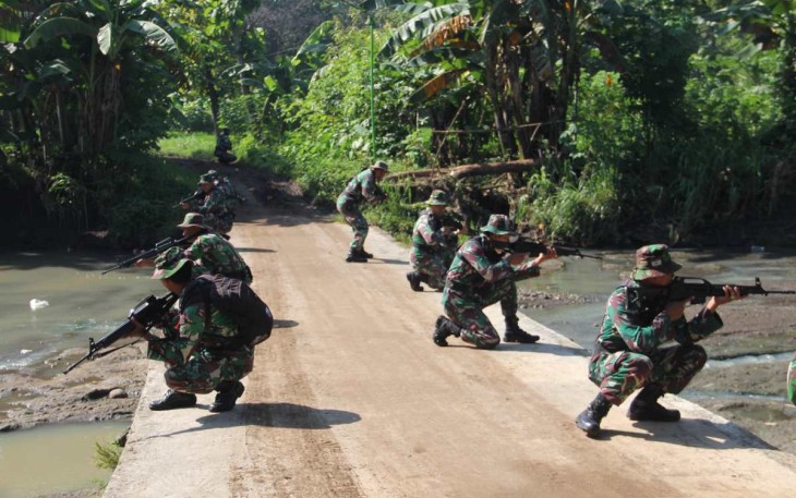 Latihan pertahanan pangkalan prajurit Depohar 60, Jum'at (1/3)