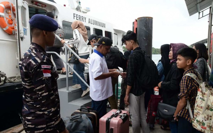 Pengamanan arus mudik lebaran di pelabuhan Punggur Batam