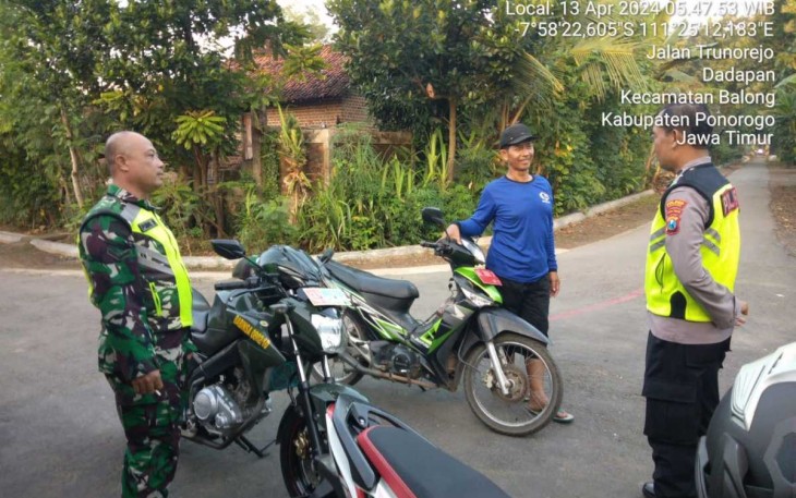 Patroli balon udara di wilayah desa binaan 