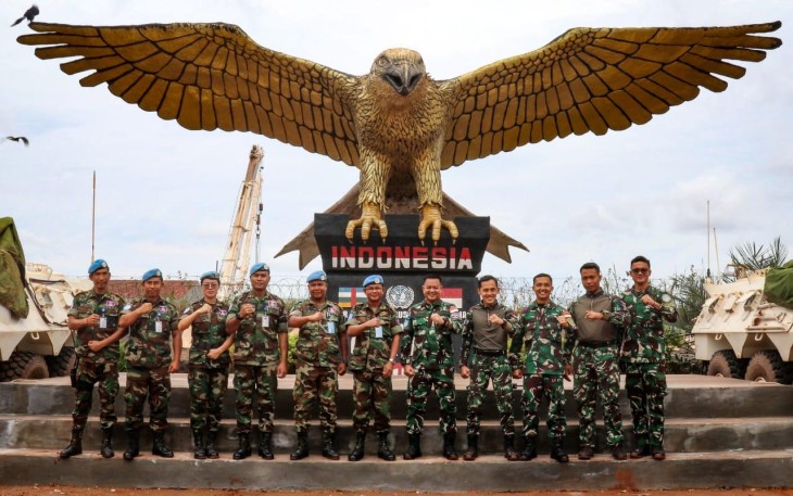 Satgas Kizi TNI Konga XXXVII-J Minusca Car Terima Courtesy Call dari Komandan Kontingen Cambodian EOD 
