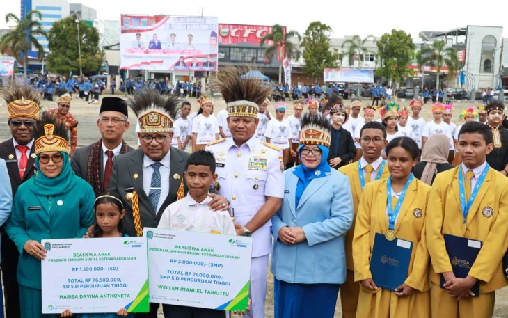 Upacara Hardiknas di Papua Barat Daya