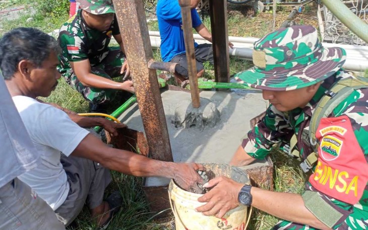 Program unggulan KASAD pembuatan sumur bor di lokasi TMMD Kodim Labuhanbatu 