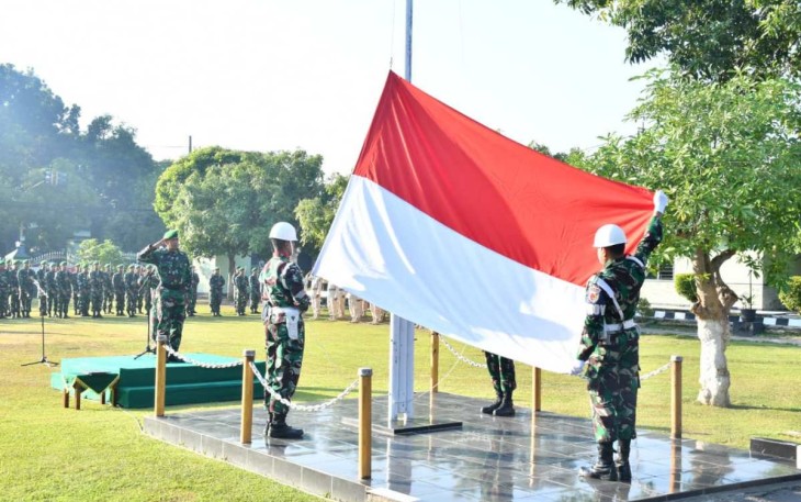 Upacara bendera prajurit Kodim 0802/Ponorogo 