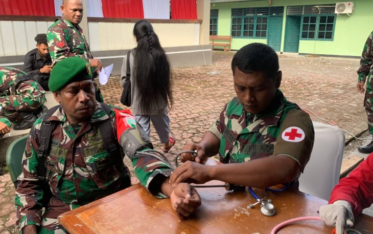 Kodim 1710/Mimika Gelar Donor Darah 