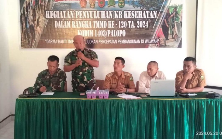 Penyuluhan KB masyarakat lokasi TMMD Kodim Palopo 