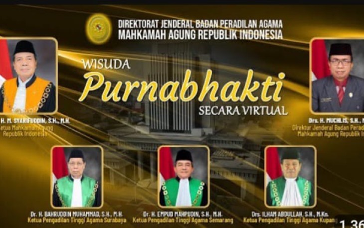 Wisuda purnabakti 3 KPTA secara virtual 