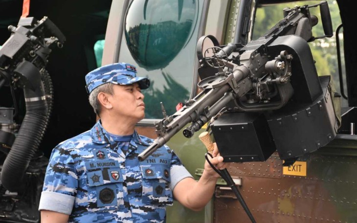 Pangkoopsud I Marsda TNI Mohammad Nurdin pengecekan kesiapan alutsista di lanud Atang Sendjaja, Bogor