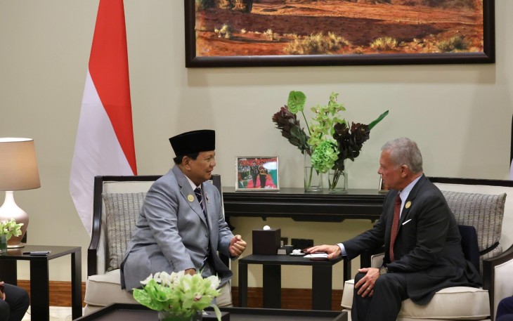 Menhan Prabowo dan Raja Yordania Duduk Bersama Bahas Peningkatan Bantuan Untuk Gaza 
