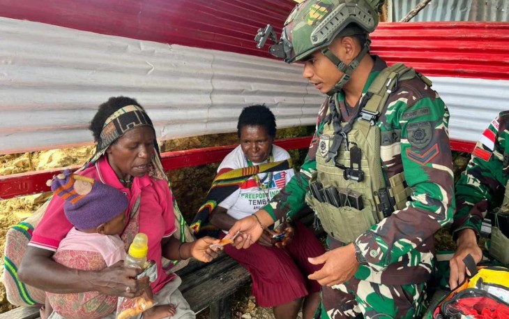 Pelayanan kesehatan satgas Yonif 509 Kostrad 
