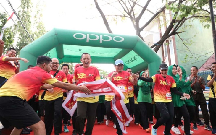 Olahraga bersama di wilayah Kodim 1410 Bantaeng 