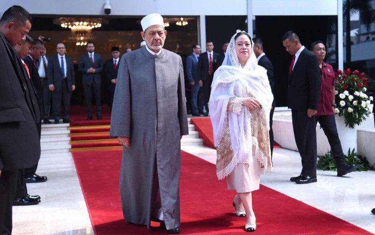 Puan Maharani bersama Imam Besar Al Azhar Mesir 