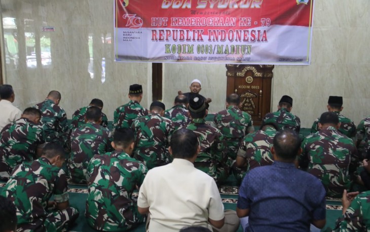 Doa bersama prajurit Kodim 0803/Madiun