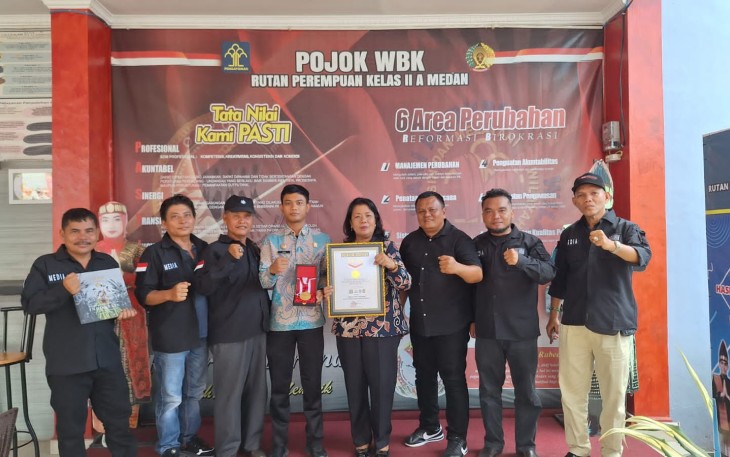 Wartawan Unit Kanwil Kemenkumham Sumut Kunjungi Rutan Perempuan Kelas IIA