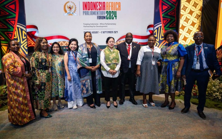 Puan Maharani Ketua DPR RI bersama delegasi IAPF 2024 di Bali, Minggu (1/9)