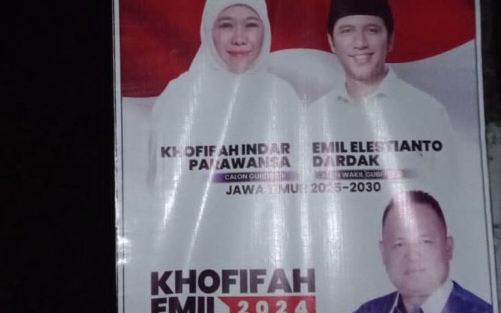 All Out Menangkan Khofifah-Emil di Pilgub Jatim Dokter Agung Pasang Ratusan Baliho 