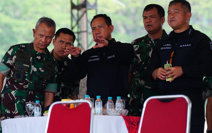 Panglima TNI saat Tinjau Kesiapan Puncak Peringatan HUT Ke-79 TNI di Monas