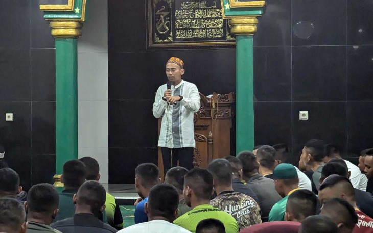 Doa bersama prajurit Yonarmed 12 Kostrad 