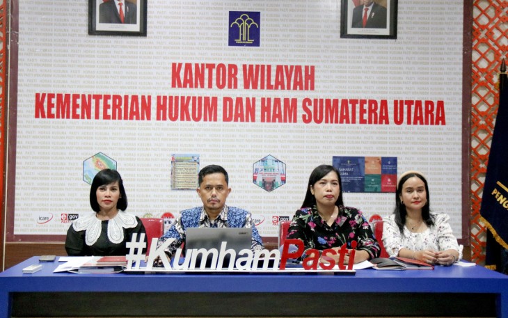 Kanwil Kemenkumham Sumut Hadiri Rapat Virtual SKD CPNS