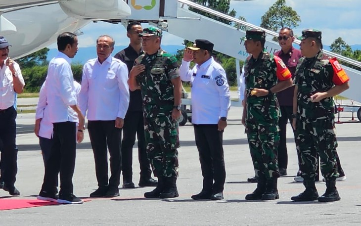 Pangdam I BB Dampingi Presiden Jokowi Kunjungan Kerja di Sumut.