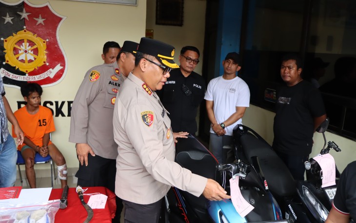 Tim URC Berhasil Tangkap Pelaku Begal Gencar Operasi Rutin Disampaikan Kapolrestabes Medan.