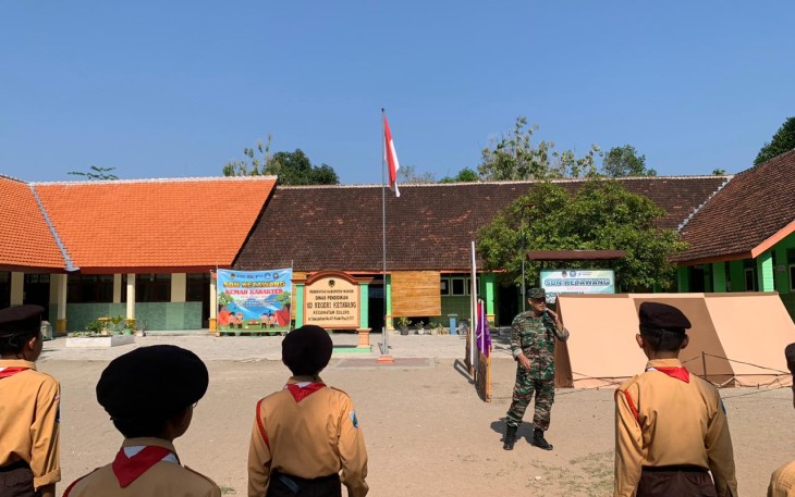 Kegiatan pramuka di wilayah desa binaan 