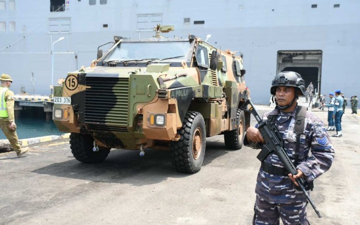Pengamanan alutsista ADF di pelabuhan Tanjungwangi