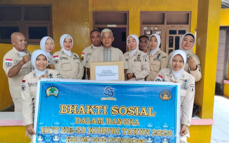Baksos dan Anjangsana HUT Korpri Kodim Ponorogo 