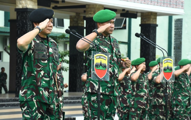Pangdam I/BB Memipin Apel Luar Biasa dan Penyerahan Risalah Sertijab Pangdam I Bukit Barisan.