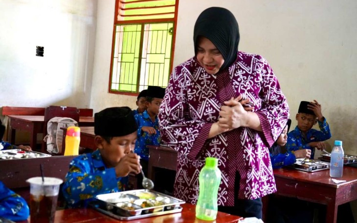Uji coba program MSG Mandiri bagi anak sekolah di Lampung, Kamis (19/12)