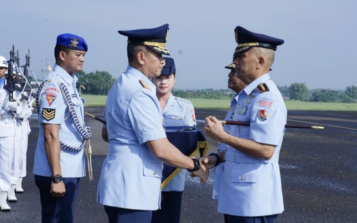 Pangkoopsud I Marsda TNI Mohammad Nurdin saat Sertijab Danlanud Atang Sendjaja, Jum'at (19/4)