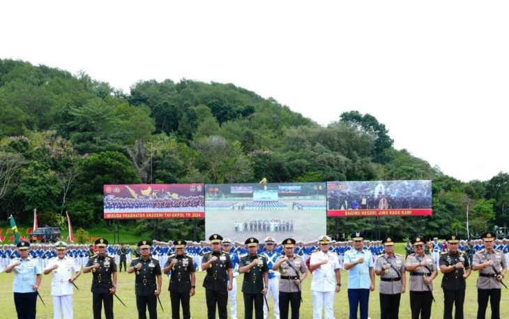Panglima TNI dan Kapolri Lantik Prajurit Taruna Akademi TNI dan Bhayangkara Taruna Akademi Kepolisian di Akademi Militer Magelang