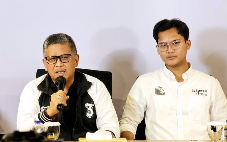 Konferensi di Media Center TPN Ganjar-Mahfud, Menteng, Jakarta Pusat, Rabu (17/1/2024).