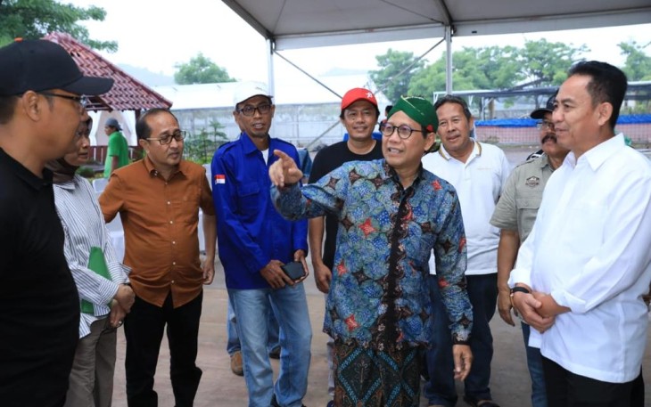 Menteri yang akrab disapa Gus Halim saat kunjungan kerja di Desa Margagiri, Bojonegara, Serang, Banten, pada Minggu (7/1/2024)