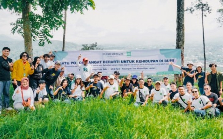 Accor Hotels Group Malang Raya saat Aksi Tanam 100 Pohon, Sabtu, (17/2/2024).