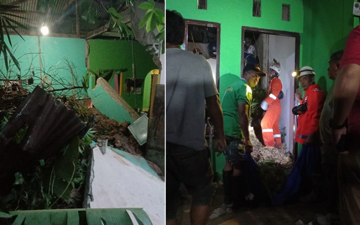 Pasca terjadi Longsor di Kota Tarakan , Kalimantan Utara, Rabu, (25/12), sekitar pukul 02:00 WITA.