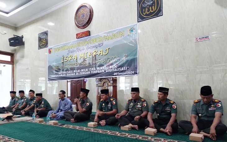 Kodim Madiun saat Peringati Isra Mi'raj Nabi Muhammad SAW 1445 H/2024
