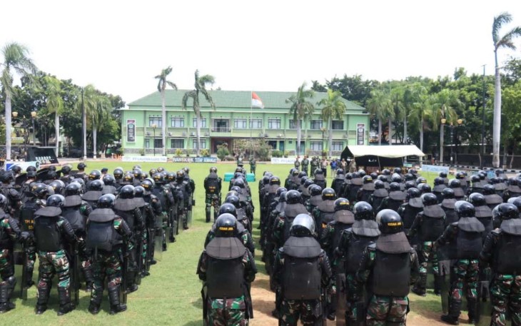 Korem 052/Wkr melaksanakan latihan terintegrasi pengamanan Pilkada T.A 2024 DKI Jakarta yang ditempatkan di  Yonif mekanis 203/AK Jln Gatot Subroto km 6 ,Gandasari, Jatiuwung Kota Tangerang dan Batalyon Arhanud 6/BAY. Jl. Lagoa Kanal No.41, Kb. Bawang, Kec. Tj. Priok, Jakarta Utara